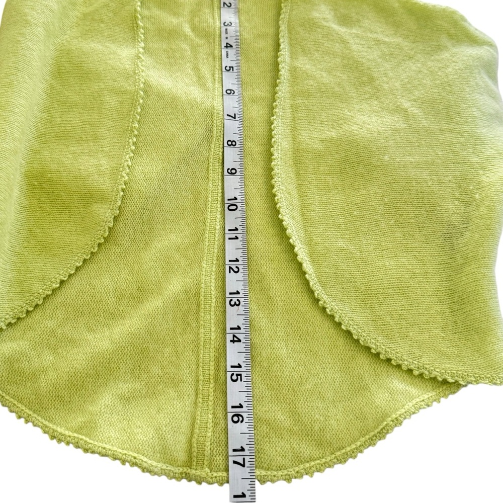 Cristopher Fischer Women's Lime Green 100% Cashmere Cardigan Size S - Picture 6 of 8